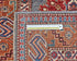 3x5 Gray Rust Kazak Afghan Hand Knotted Geometric Wool Area Rug
